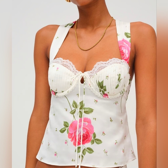 For Love and Lemons Rosebud Corset Top Size Small - Picture 2 of 12